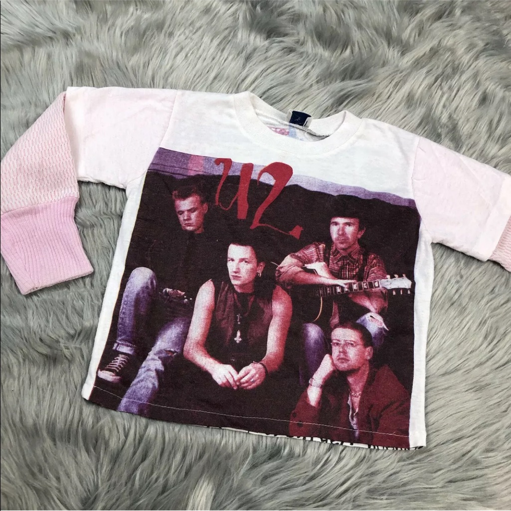 Vintage Custom Made U2 Band Childrens Tour T Shirt